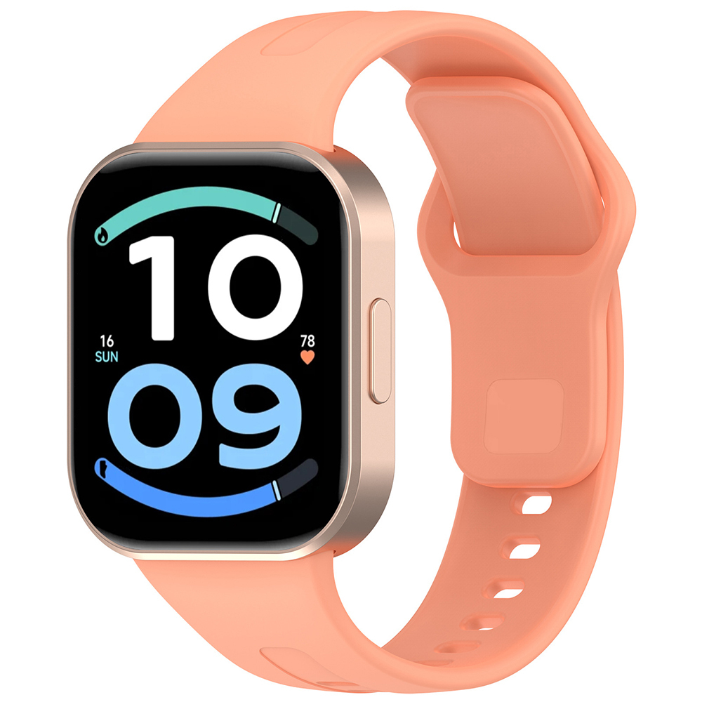 Xiaomi Uyumlu Redmi Watch 6 Klasik Kordon Silikon Strap Kayış-Koyu pembe