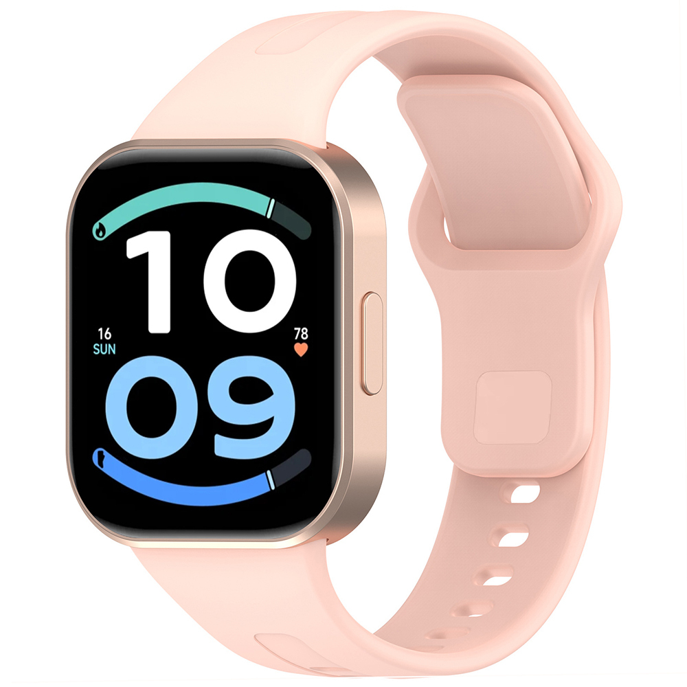 Xiaomi Uyumlu Redmi Watch 6 Klasik Kordon Silikon Strap Kayış-Pembe