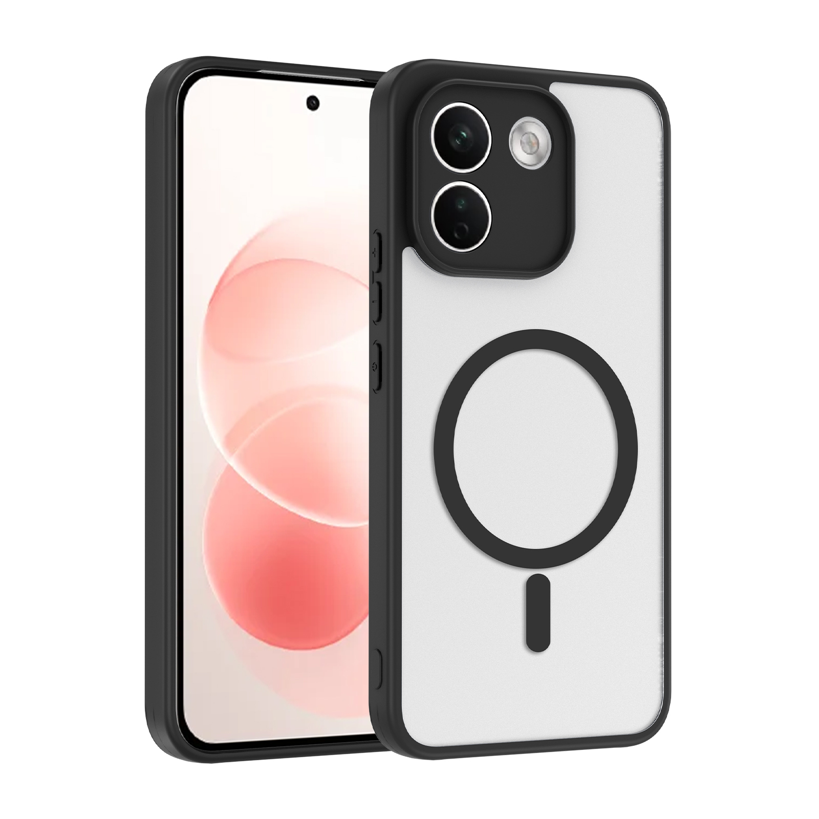 Xiaomi Uyumlu Redmi Note 17 Pro Max Kılıf M-safe Şarj Özellikli Zore Babet Kapak-Siyah