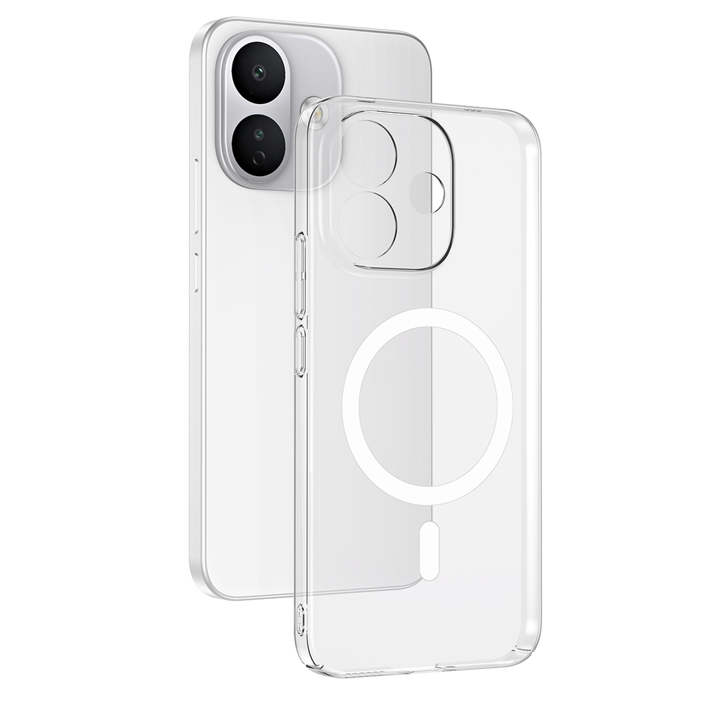 Xiaomi Uyumlu Redmi Note 17 Pro Kamera Korumalı M-Safe Şarj Özellikli Şeffaf Zore London Sert PC Kapak