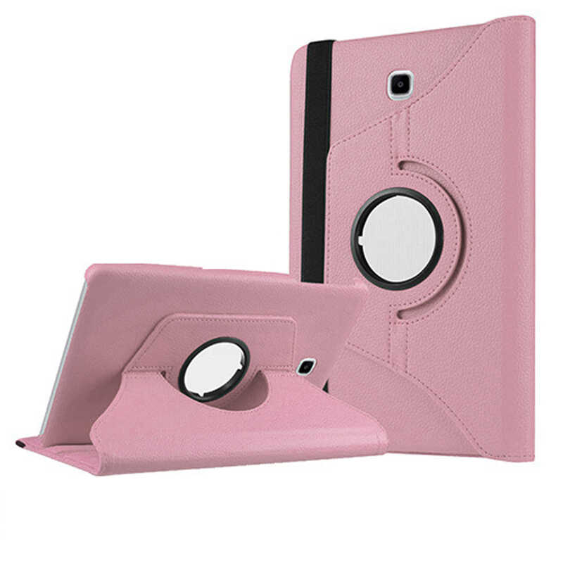 Galaxy Uyumlu Tab S2 9.7 T815 Zore Dönebilen Standlı Kılıf-Pembe açık