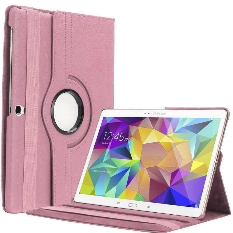 Galaxy Uyumlu Tab S3 9.7 T820 Zore Dönebilen Standlı Kılıf-Pembe açık