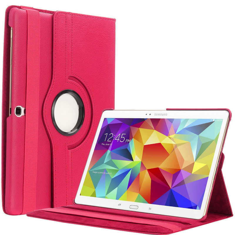 Galaxy Uyumlu Tab S3 9.7 T820 Zore Dönebilen Standlı Kılıf-Pembe koyu
