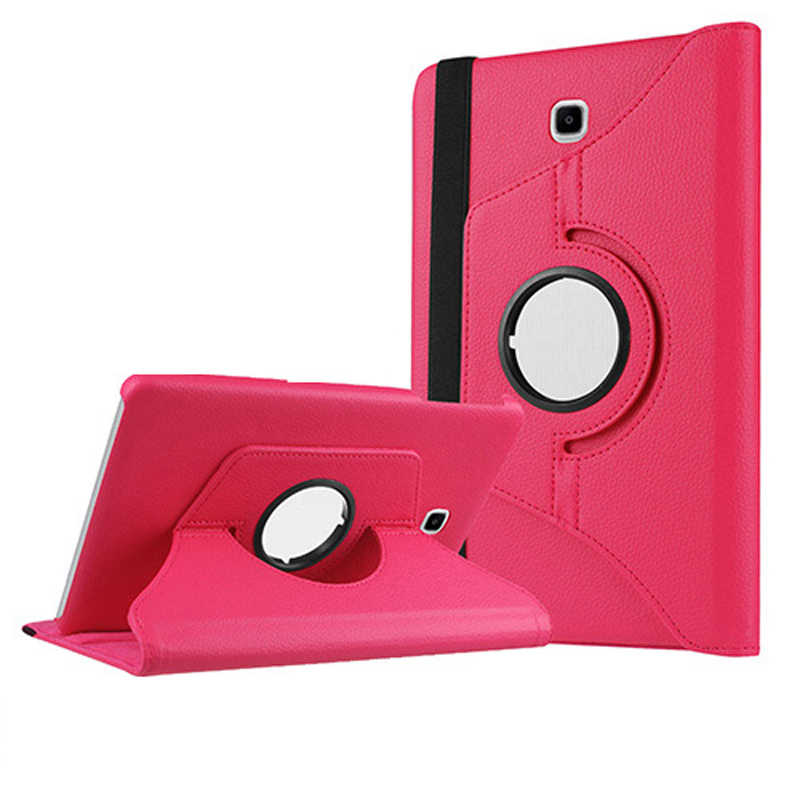 Galaxy Uyumlu Tab S2 8.0 T715 Zore Dönebilen Standlı Kılıf-Pembe koyu