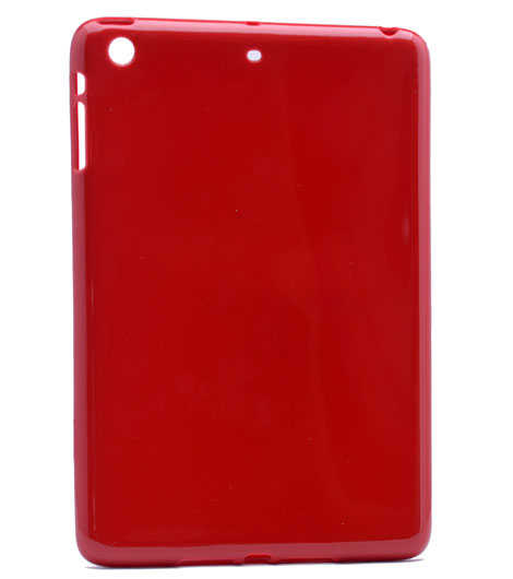 iPad Uyumlu Mini 2-3 Kılıf Zore Tablet Süper Silikon Kapak-Kırmızı
