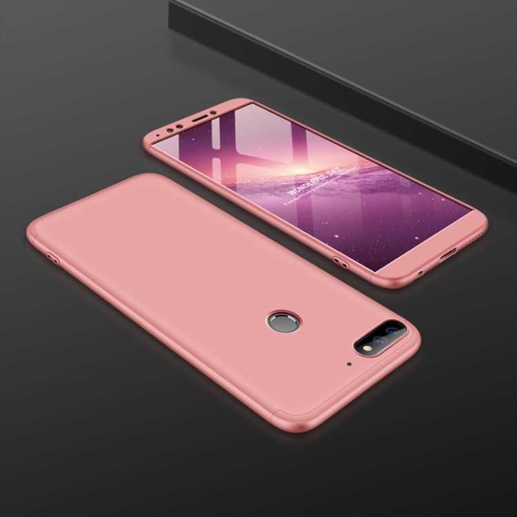 Huawei Uyumlu Y7 2018 Kılıf Zore Ays Kapak-Rose gold