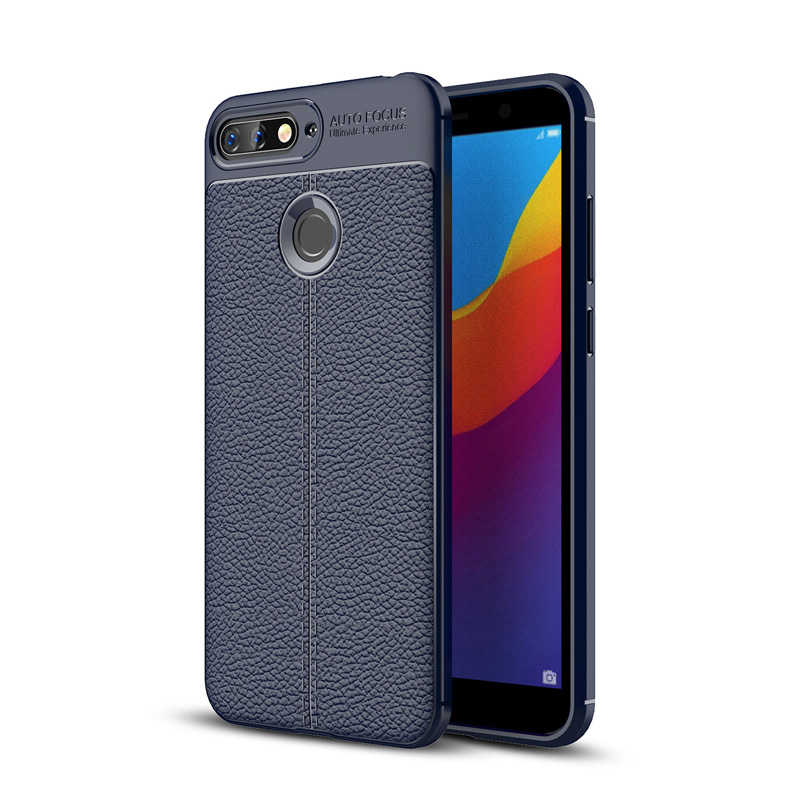 Huawei Uyumlu Y7 2018 Kılıf Zore Niss Silikon Kapak-Lacivert