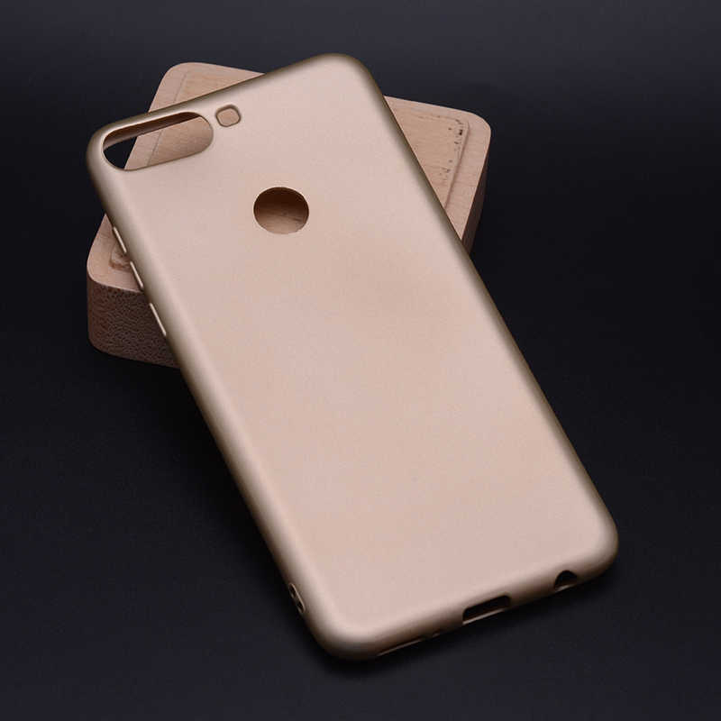 Huawei Uyumlu Y7 2018 Kılıf Zore Premier Silikon Kapak-Gold