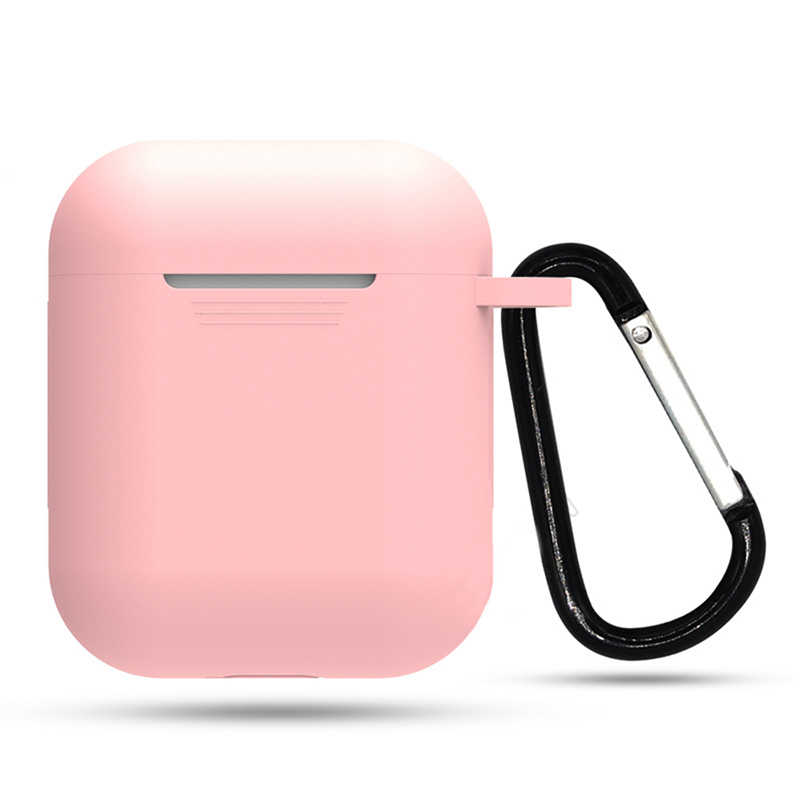 Airpods Uyumlu Zore Standart Silikon Kılıf-Pembe açık
