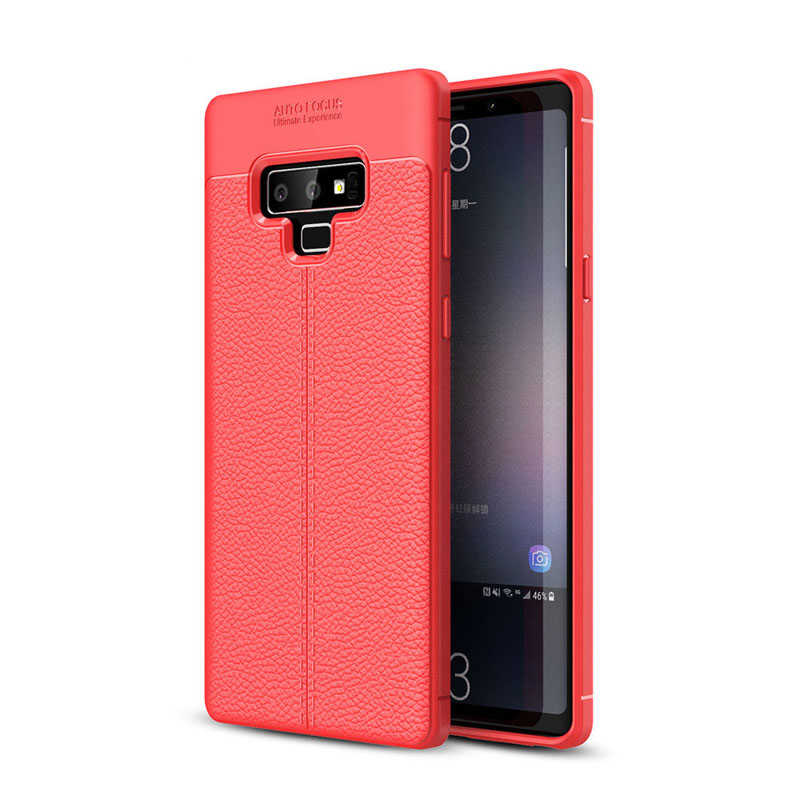Galaxy Uyumlu Note 9 Kılıf Zore Niss Silikon Kapak-Kırmızı