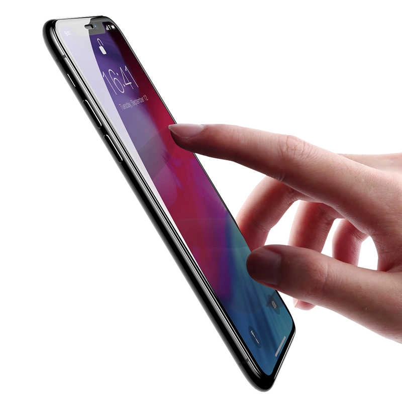 iPhone Uyumlu XS Max 6.5 Zore Kenarları Kırılmaya Dayanıklı Cam Ekran Koruyucu