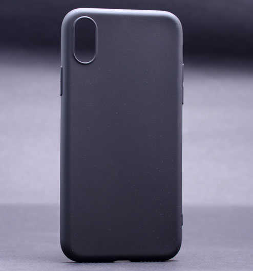 iPhone Uyumlu XS Max 6.5 Kılıf Zore İmax Silikon-Siyah
