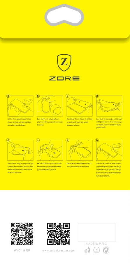 iPhone Uyumlu XR 6.1 Zore Zum Body Ekran Koruyucu