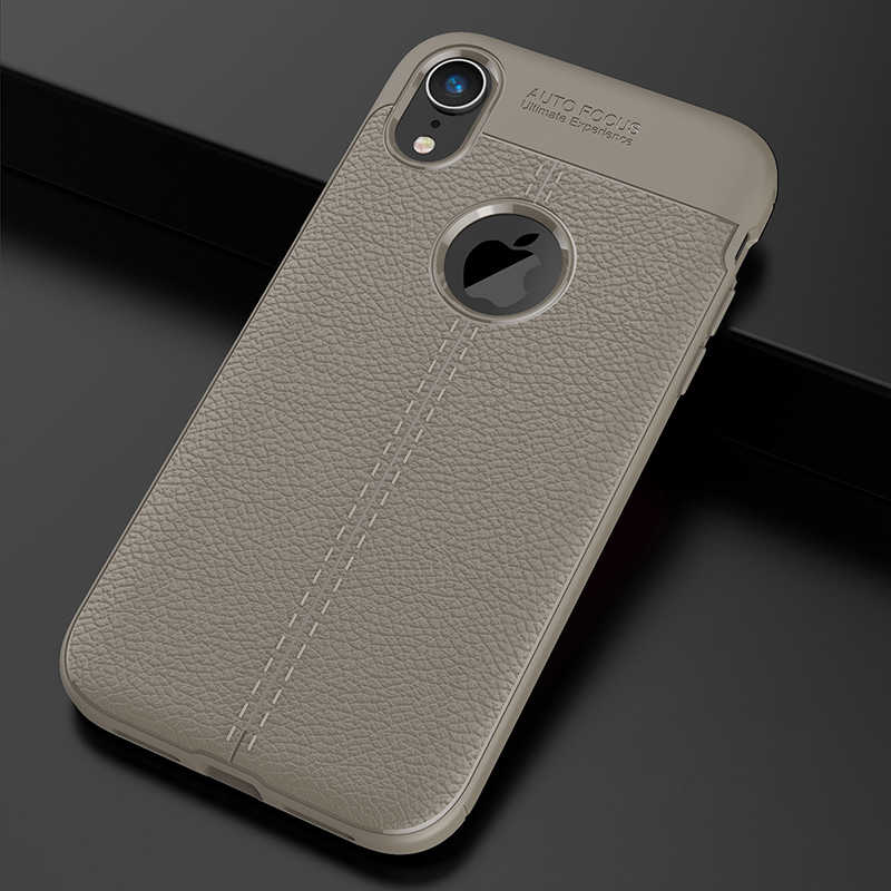 iPhone Uyumlu XR 6.1 Kılıf Zore Niss Silikon Kapak-Gri