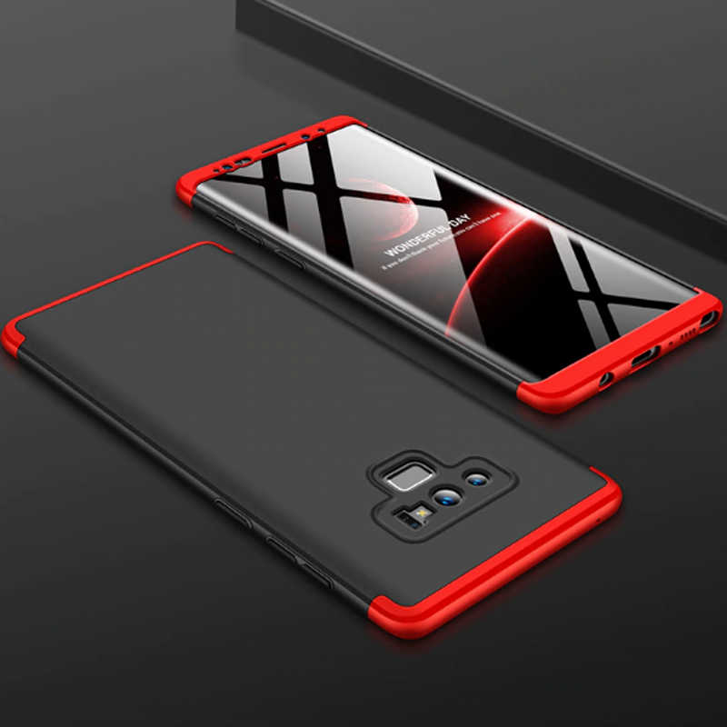 Galaxy Uyumlu Note 9 Kılıf Zore Ays Kapak-Siyah-kırmızı
