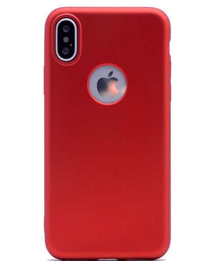 iPhone Uyumlu XS Max 6.5 Kılıf Zore Premier Silikon Kapak-Kırmızı