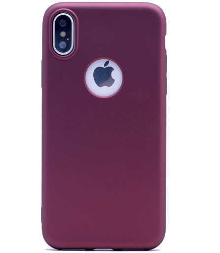 iPhone Uyumlu XS Max 6.5 Kılıf Zore Premier Silikon Kapak-Mürdüm