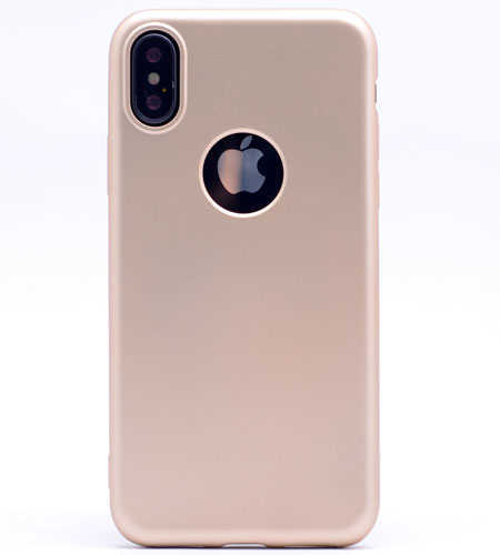 iPhone Uyumlu XS Max 6.5 Kılıf Zore Premier Silikon Kapak-Rose gold