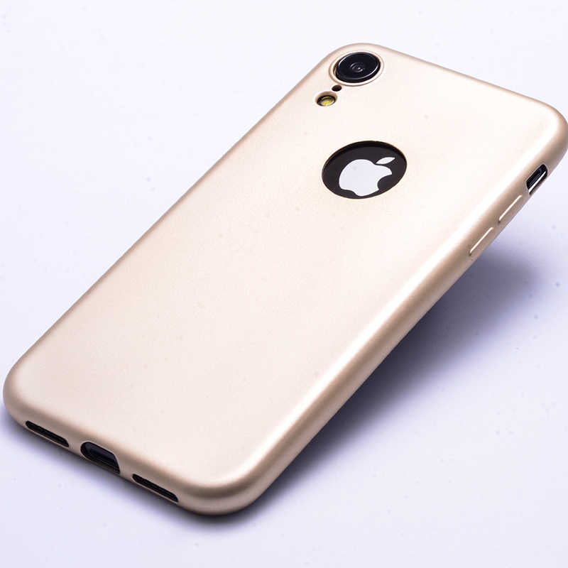 iPhone Uyumlu XR 6.1 Kılıf Zore Premier Silikon Kapak-Gold