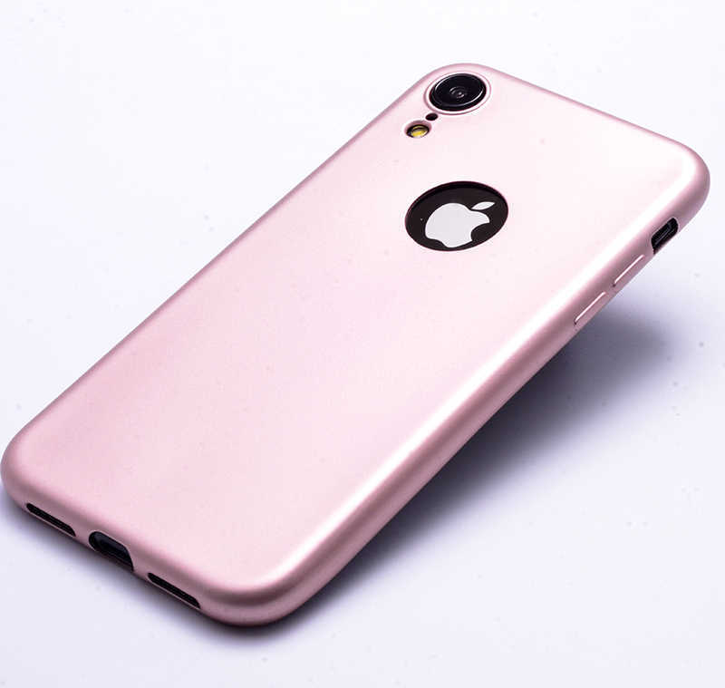 iPhone Uyumlu XR 6.1 Kılıf Zore Premier Silikon Kapak-Rose gold