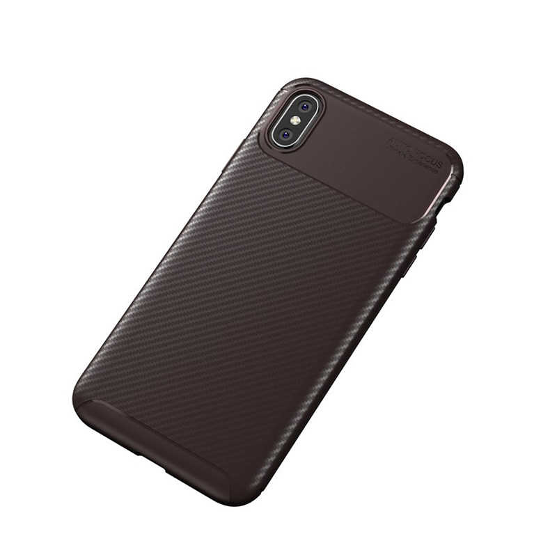iPhone Uyumlu X Kılıf Zore Negro Silikon Kapak-Kahverengi