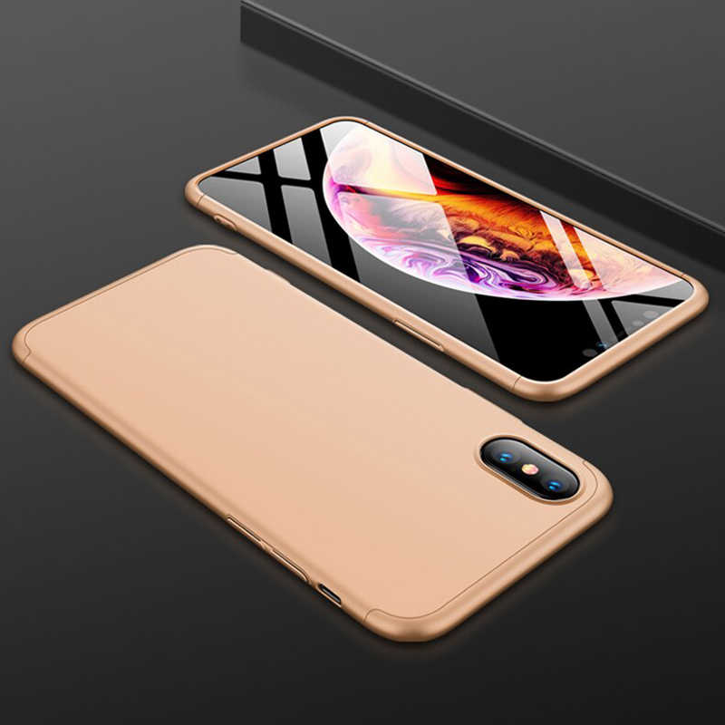 iPhone Uyumlu XS Max 6.5 Kılıf Zore Ays Kapak-Gold