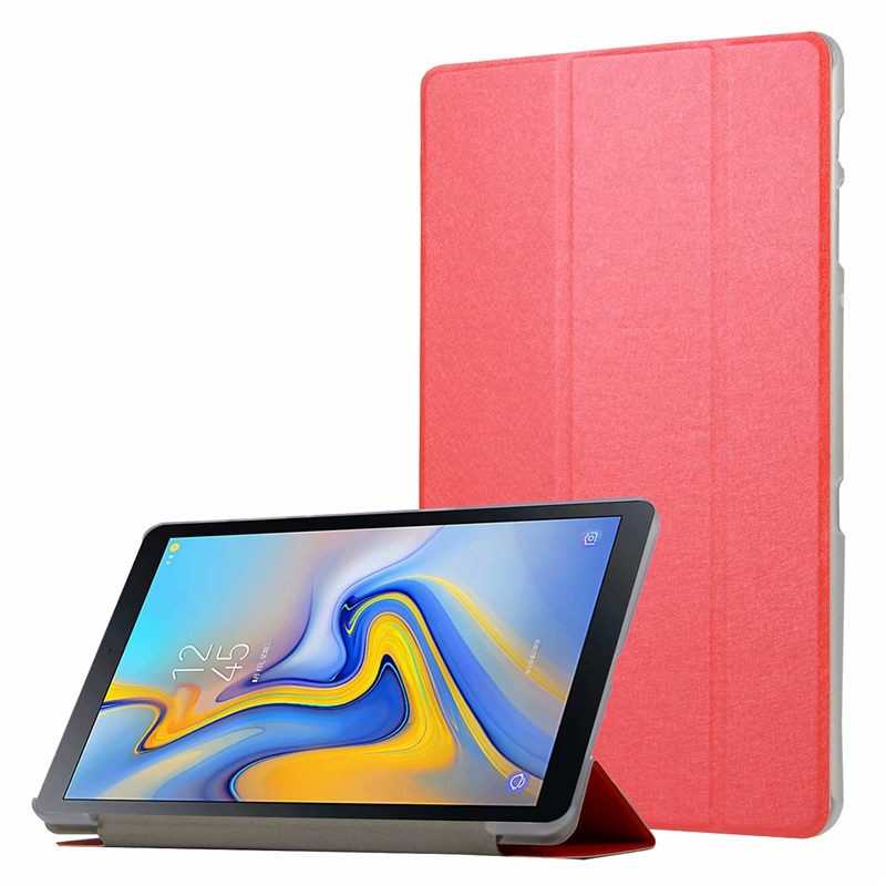 Galaxy Uyumlu Tab A T590 Zore Smart Kapak Standlı 1-1 Kılıf-Kırmızı