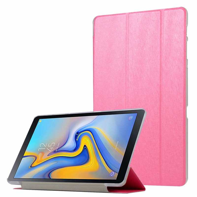 Galaxy Uyumlu Tab A T590 Zore Smart Kapak Standlı 1-1 Kılıf-Pembe