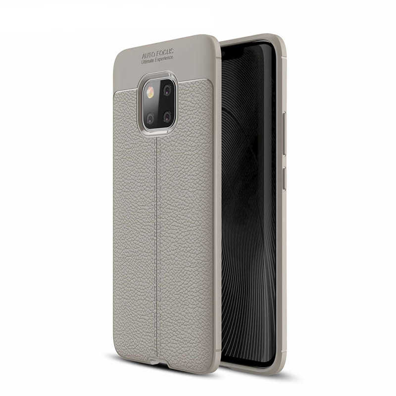 Huawei Uyumlu Mate 20 Pro Kılıf Zore Niss Silikon Kapak-Gri