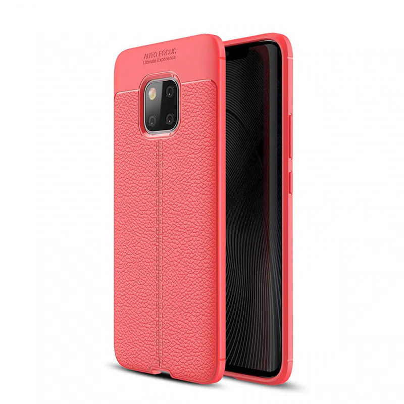 Huawei Uyumlu Mate 20 Pro Kılıf Zore Niss Silikon Kapak-Kırmızı