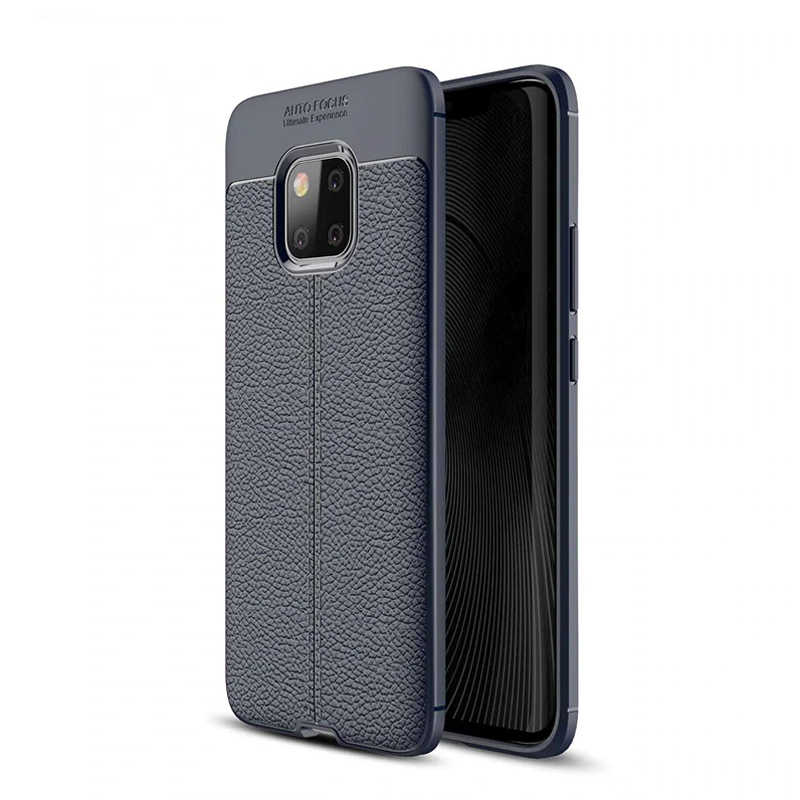 Huawei Uyumlu Mate 20 Pro Kılıf Zore Niss Silikon Kapak-Lacivert