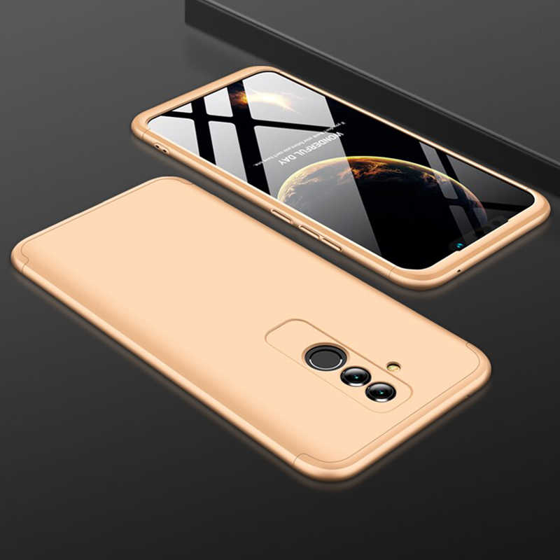 Huawei Uyumlu Mate 20 Lite Kılıf Zore Ays Kapak-Gold