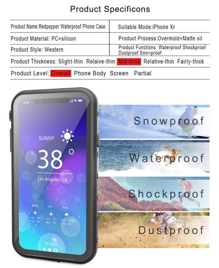 iPhone Uyumlu XR 6.1 Kılıf Zore 1-1 Su Geçirmez Kılıf