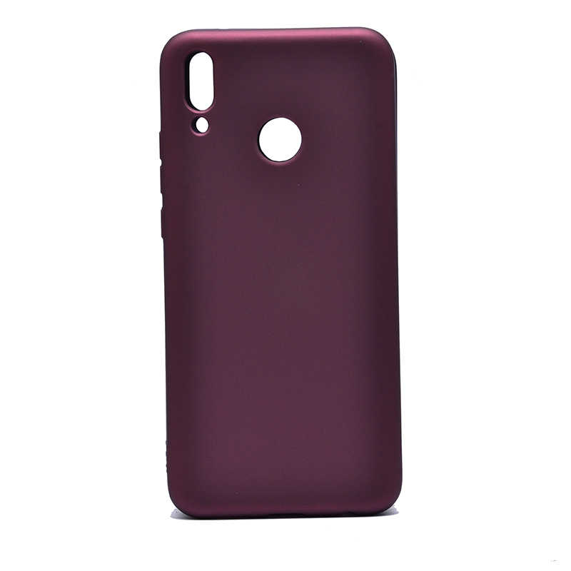 Huawei Uyumlu Y9 2019 Kılıf Zore Premier Silikon Kapak-Mürdüm