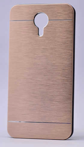 General Mobile 4G Android One Kılıf Zore New Motomo Kapak-Gold