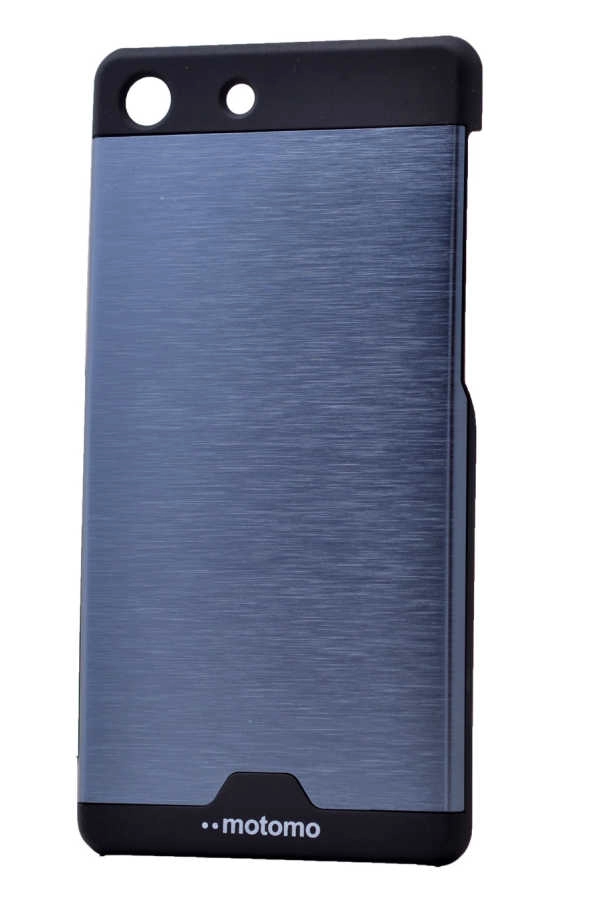 Sony Xperia M5 Kılıf Zore Metal Motomo Kapak-Lacivert