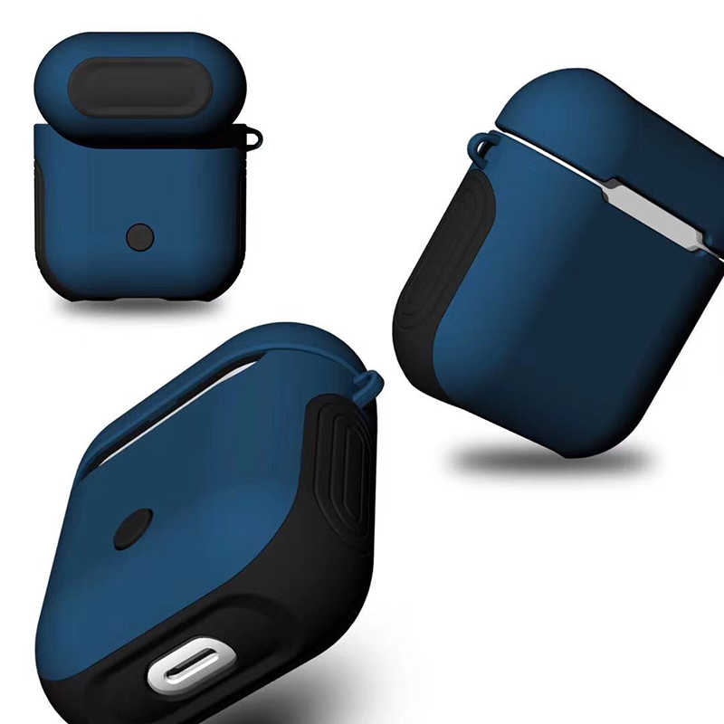 Airpods Uyumlu Kılıf Zore Shockproof Silikon-Mavi