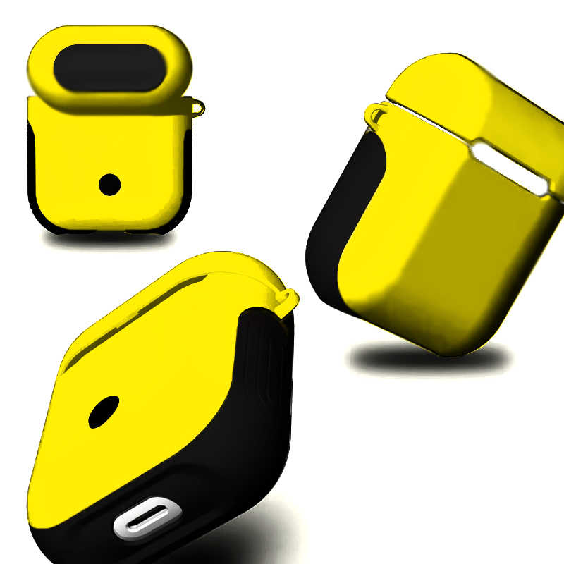 Airpods Uyumlu Kılıf Zore Shockproof Silikon-Sarı