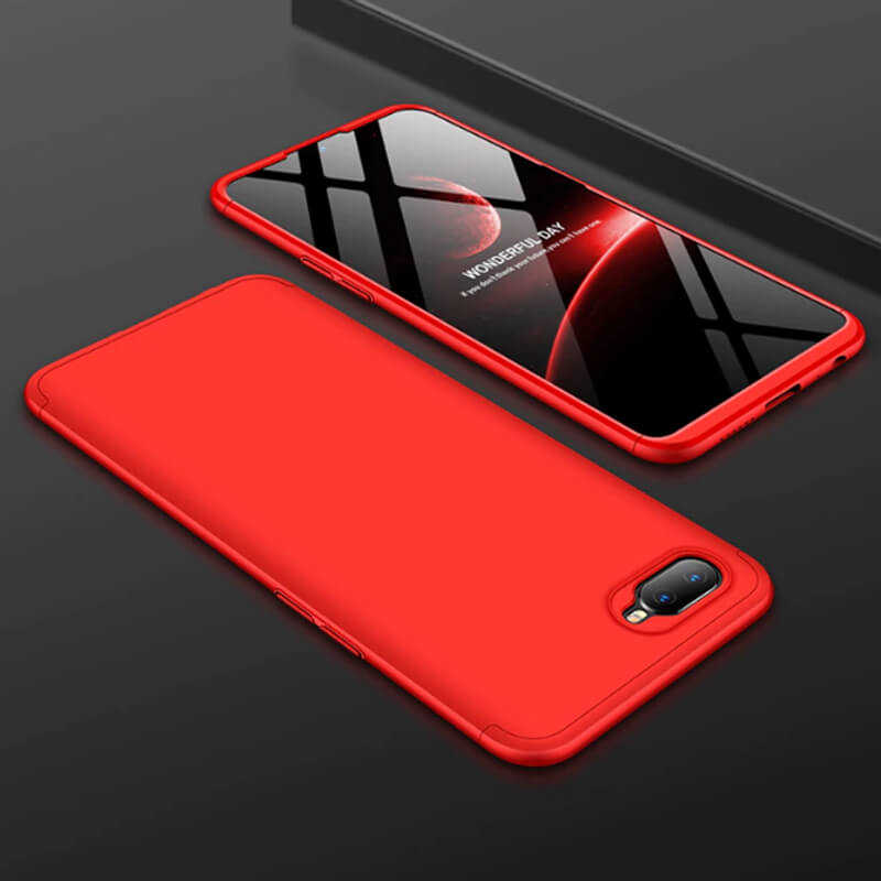 Oppo AX7 Kılıf Zore Ays Kapak-Kırmızı
