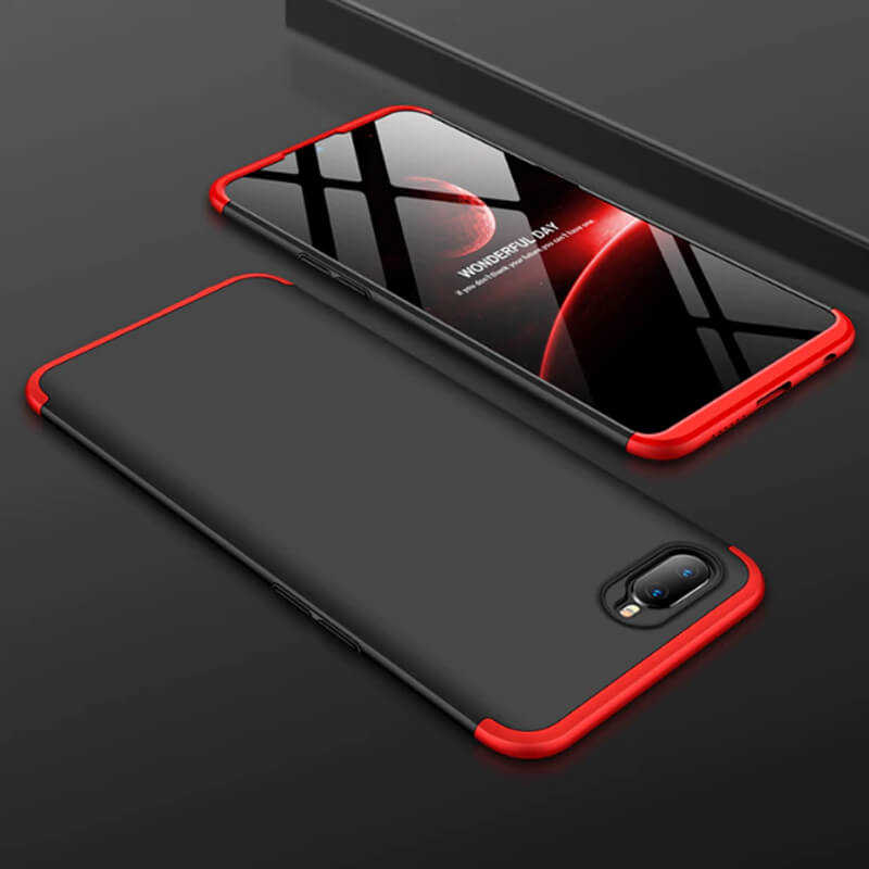 Oppo RX17 Neo Kılıf Zore Ays Kapak-Siyah-kırmızı