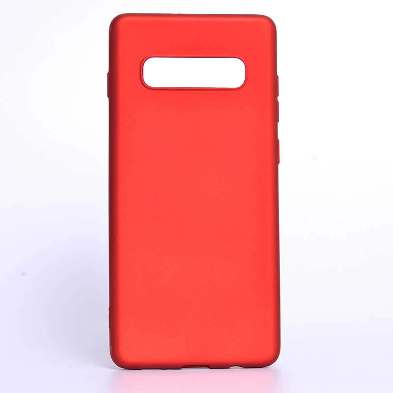 Galaxy Uyumlu S10 Kılıf Zore Premier Silikon Kapak-Kırmızı