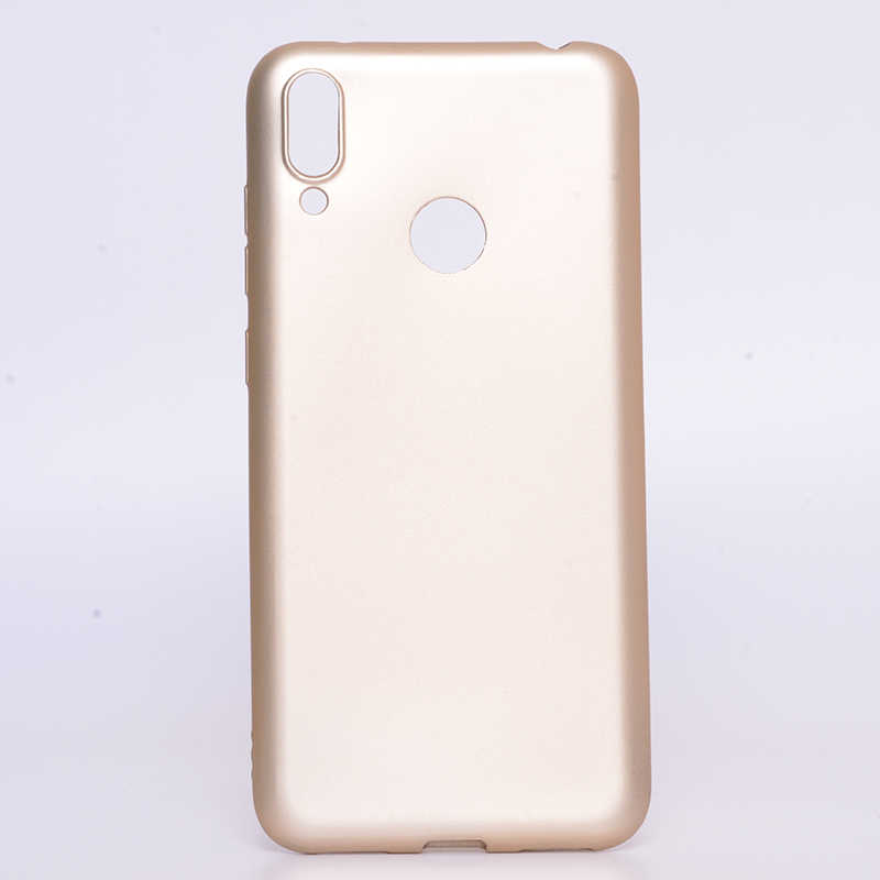 Huawei Uyumlu Y7 Prime 2019 Kılıf Zore Premier Silikon Kapak-Gold
