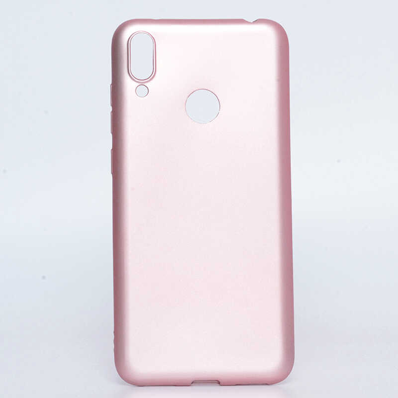 Huawei Uyumlu Y7 Prime 2019 Kılıf Zore Premier Silikon Kapak-Rose gold