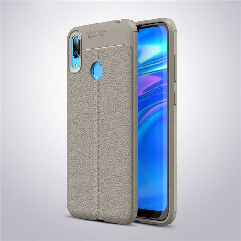 Huawei Uyumlu Y7 Prime 2019 Kılıf Zore Niss Silikon Kapak-Gri