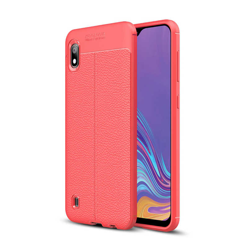 Galaxy Uyumlu A10 Kılıf Zore Niss Silikon Kapak-Kırmızı
