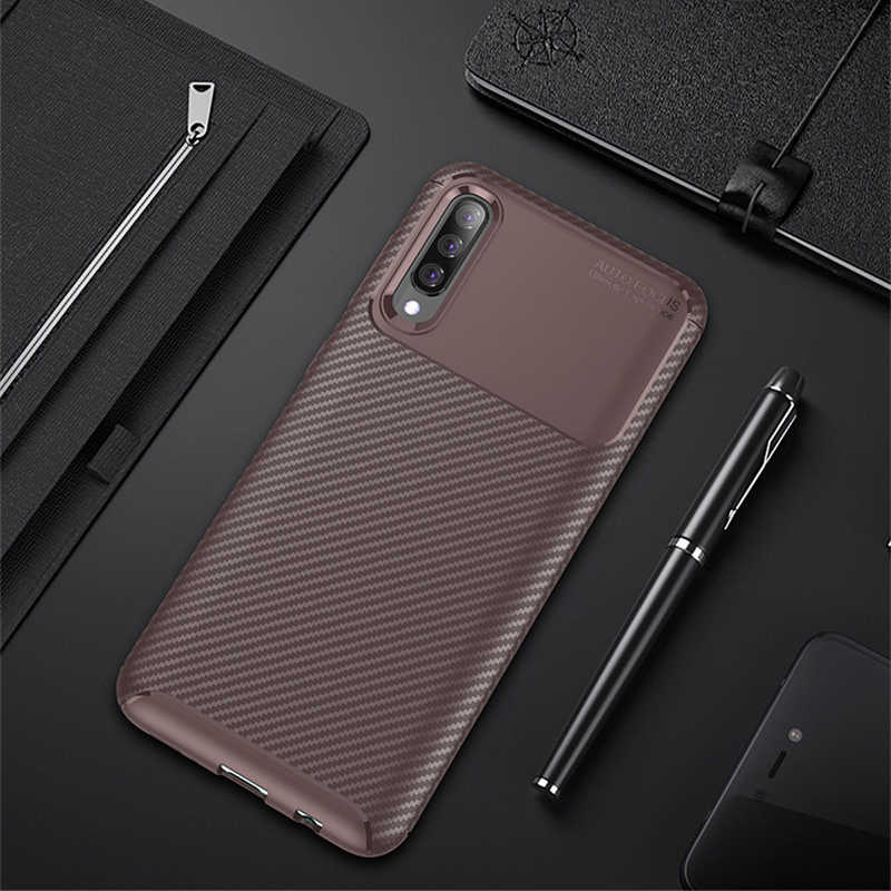 Xiaomi Uyumlu  Mi 9 Kılıf Zore Negro Silikon Kapak-Kahverengi