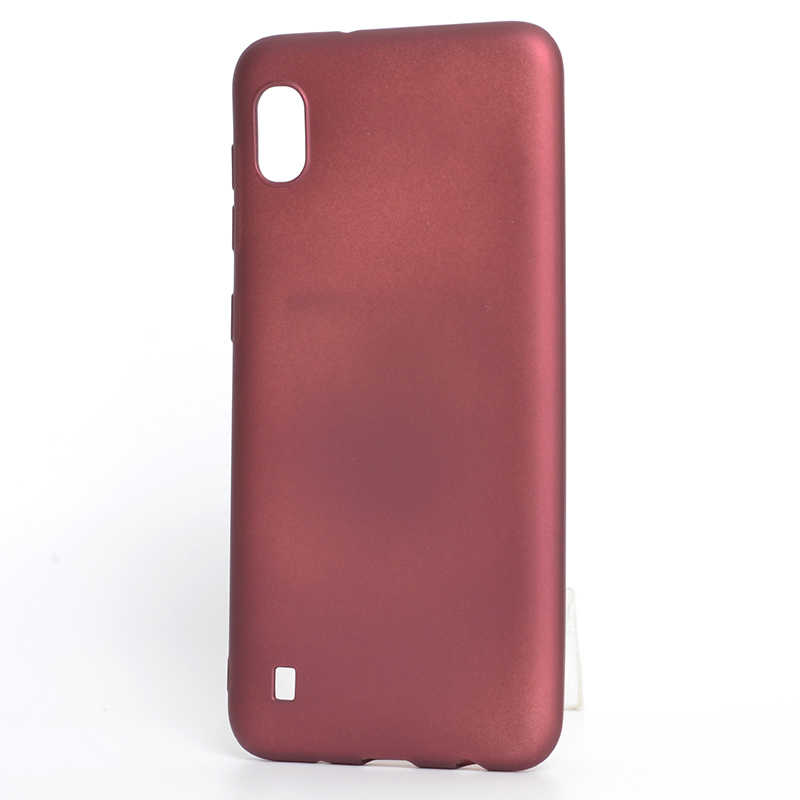 Galaxy Uyumlu A10 Kılıf Zore Premier Silikon Kapak-Mürdüm