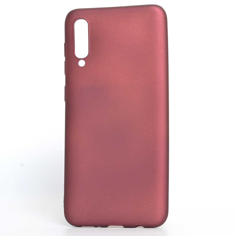 Galaxy Uyumlu A50 Kılıf Zore Premier Silikon Kapak-Mürdüm