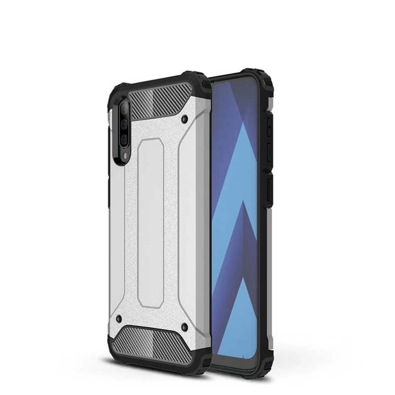 Galaxy Uyumlu A50 Kılıf Zore Crash Silikon Kapak-Gri