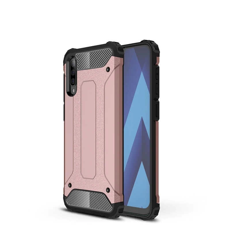 Galaxy Uyumlu A50 Kılıf Zore Crash Silikon Kapak-Rose gold